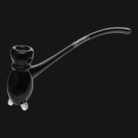 Thumbnail for Mathematix Glass - 12-Inch Diffused Glass Gandalf Bubbler Black bowl & water chamber front view.