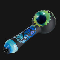 Thumbnail for Liberty 503 Glass - Nightdream Sandblasted Fumed Spoon Pipe