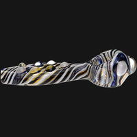 Thumbnail for Jellyfish Glass - Beaver Tail Dichro Glass Spoon Hand Pipe - White