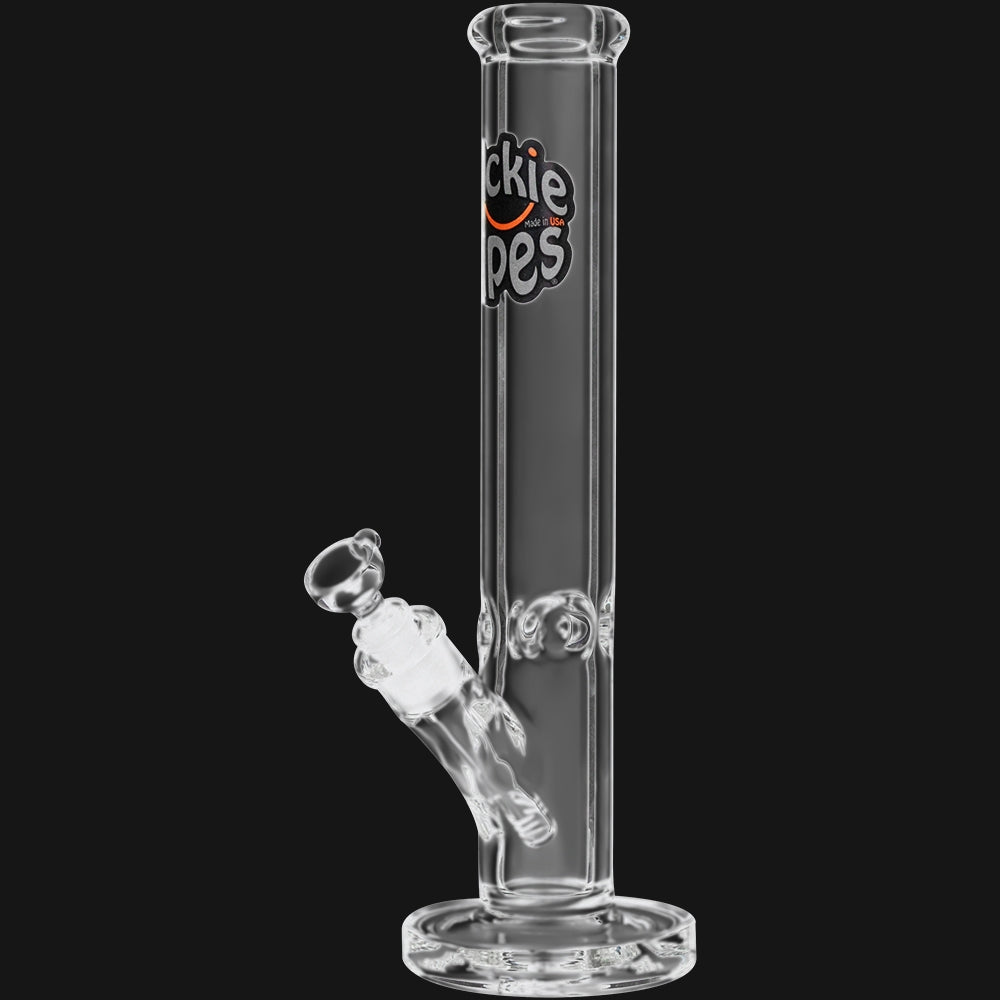 WickiePipes 9MM 14” Mini Straight Tube Glass Water Pipe