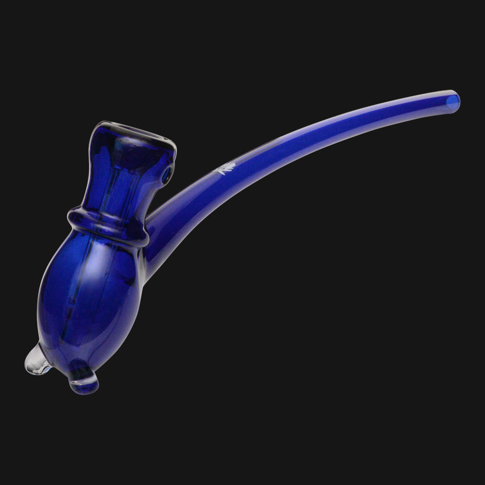 Mathematix Glass - 12-Inch Diffused Glass Gandalf Bubbler Blue bowl & water chamber front view.
