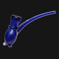 Thumbnail for Mathematix Glass - 12-Inch Diffused Glass Gandalf Bubbler Blue bowl & water chamber front view.