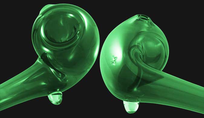 Gandalf Glass Pipe Green 12 Inch
