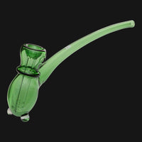 Thumbnail for Mathematix Glass - 12-Inch Diffused Glass Gandalf Bubbler Green bowl & water chamber front view.