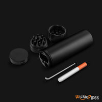 Thumbnail for ALLIN1E - All-In-One Dugout Smoking System flat with accessories.