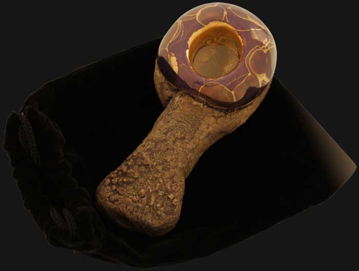 Celebration Pipes - Purple Haze Lavastone Ceramic Hand Pipe