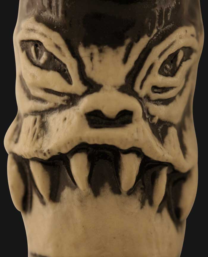 JM Ceramics - 6 Tooth Frown 3.25-Inch Ceramic Hand Pipe