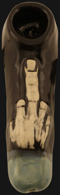 Thumbnail for JM Ceramics - Large Middle Finger 3.75-Inch Ceramic Hand Pipe
