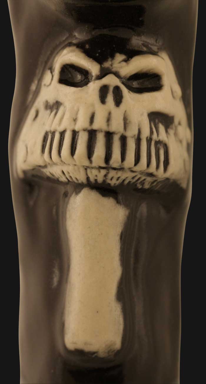 JM Ceramics - Mushroom Skull 3.75-Inch Ceramic Hand Pipe