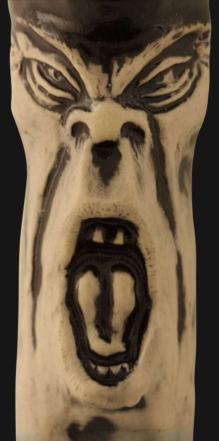 JM Ceramics - Screamer Skull 4-Inch Ceramic Hand Pipe