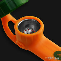 Thumbnail for PieceMaker - Karma GO Koryx 4-Inch Silicone Hand Pipe close up with cap off.