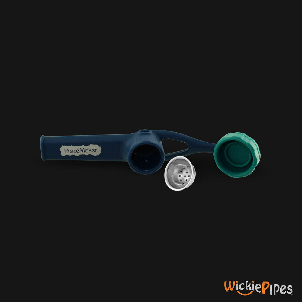 PieceMaker - Karma GO Marineros 4-Inch Silicone Hand Pipe side with bowl out.