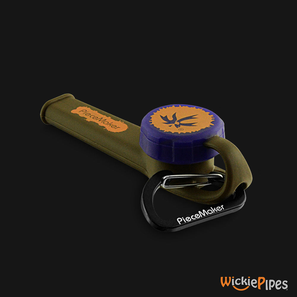 PieceMaker - Karma GO Wildwood 4-Inch Silicone Hand Pipe front right with cap on.