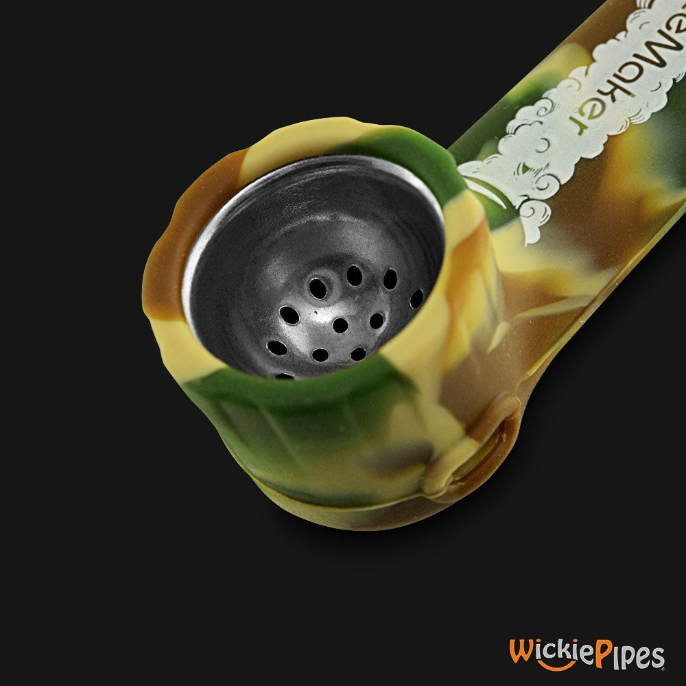 PieceMaker - Karma Kamo 3.5-Inch Silicone Hand Pipe close up with open bowl.