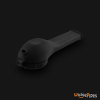 Thumbnail for Piecemaker - Kayo Knockout Black 3.5-Inch Silicone Hand Pipe back view with carb.