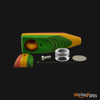 Thumbnail for SHOTGUN PIPES - BS-1 One-Large Bowl 3.25-Inch Maple Wood Pipe disassembled.