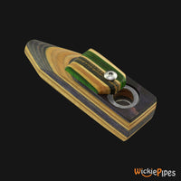 Thumbnail for SHOTGUN PIPES - GL-1 One-Small Bowl 3.25-Inch Maple Wood Pipe right angle lid open bowl.