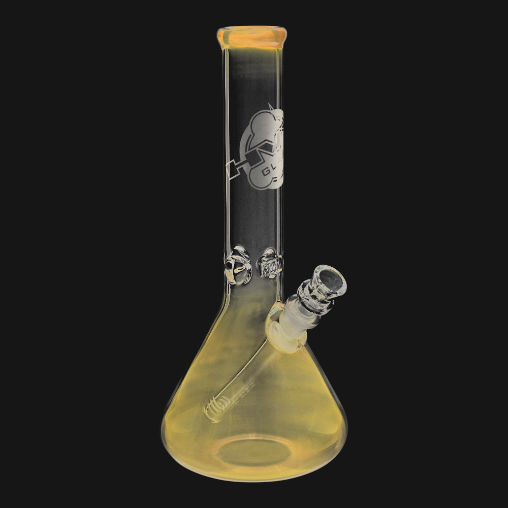 HVY Glass - Mini 38MM Color Changing 11" Beaker Glass Water Pipe