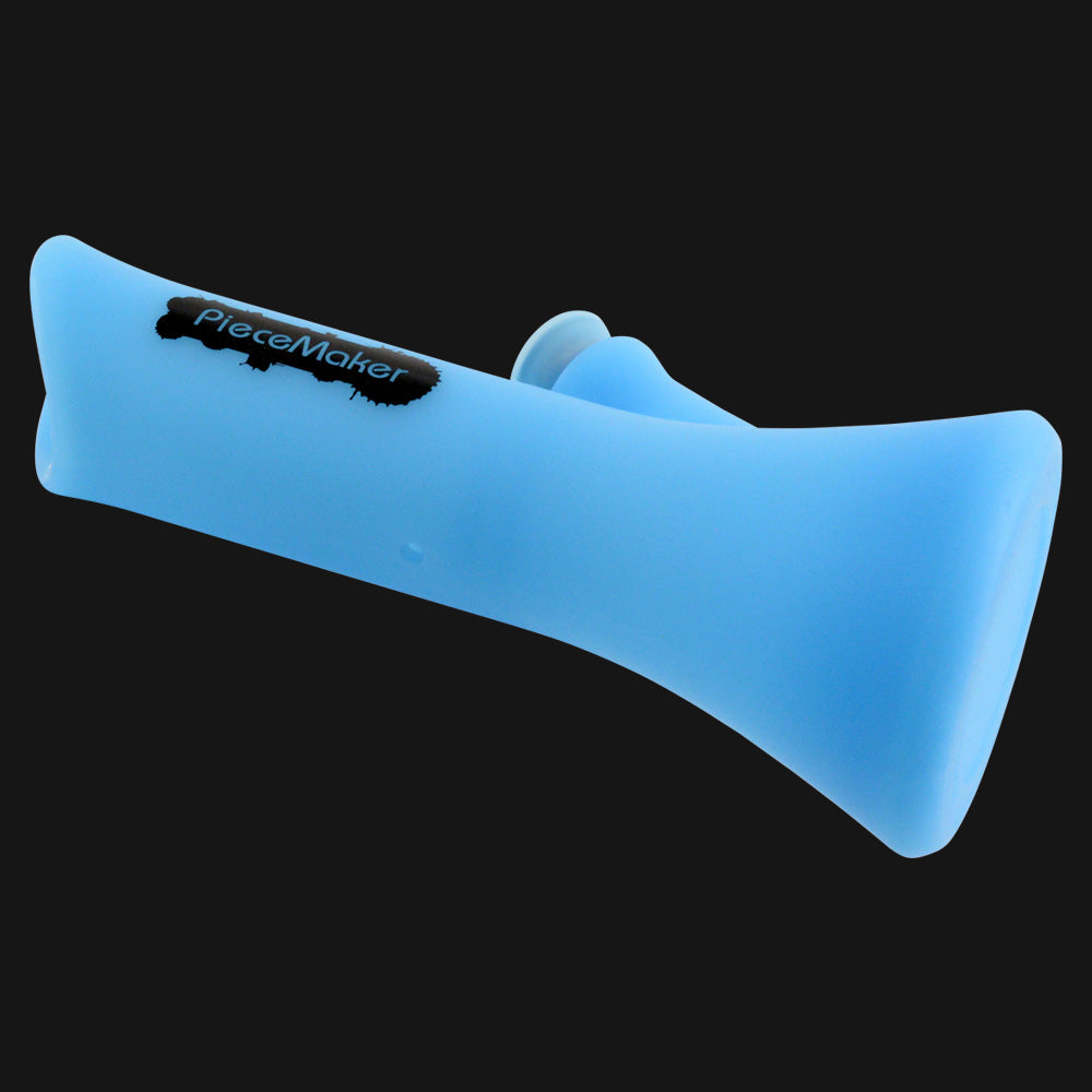 PieceMaker - Kali 8" Mini Beaker Silcone Water Pipe - Glow Blue