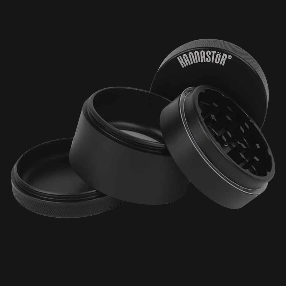 Kannastor - Herb Grinder Solid Body 4pc 2.2" - Black