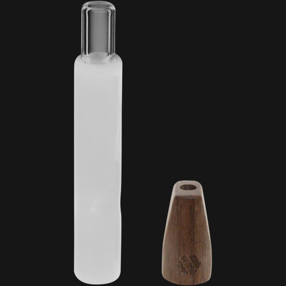 Elevate Accessories - Mini Hitter Glass Pipe Walnut - White