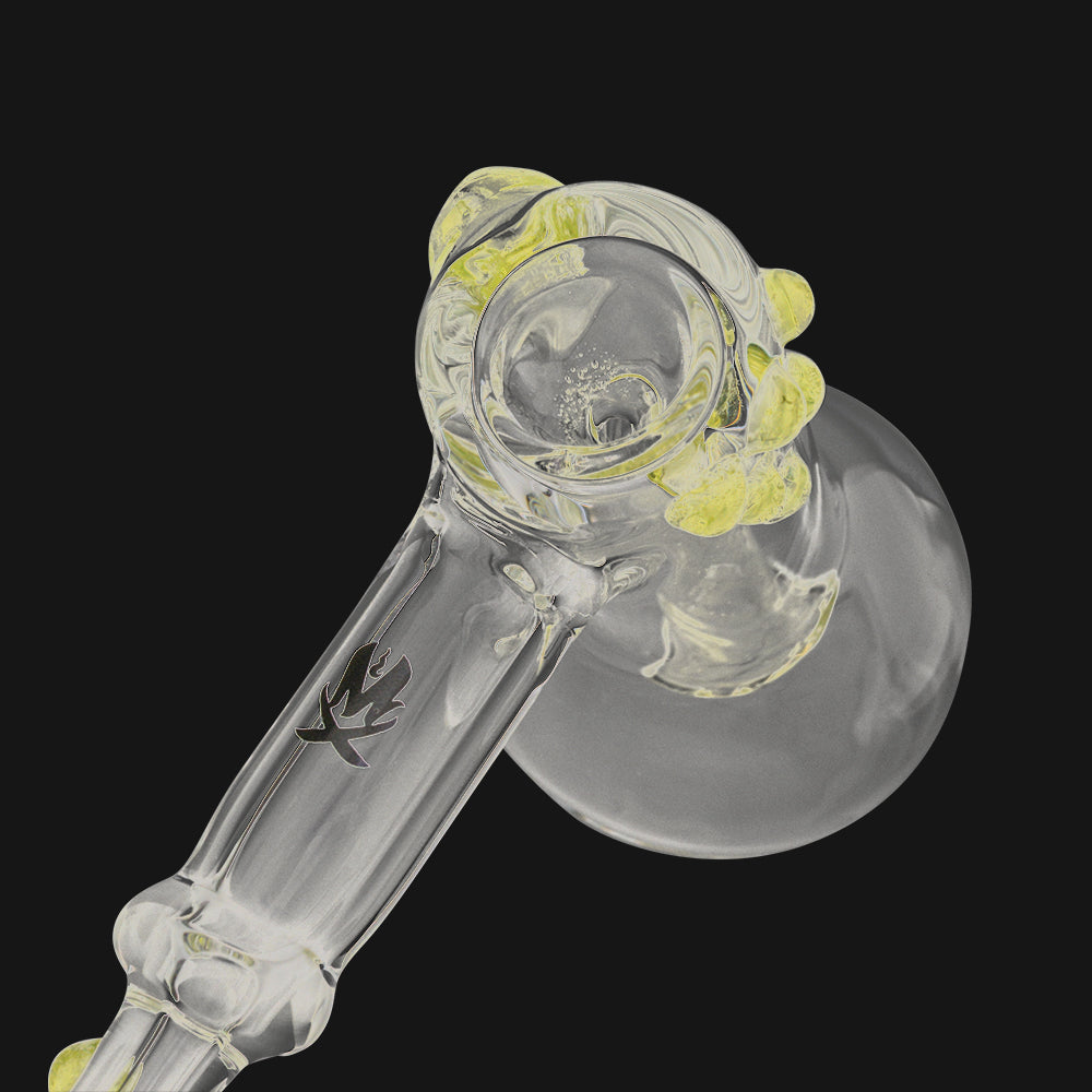 Mathematix Glass - Illuminati Swirl UV Reactive Glass Hammer Bubbler