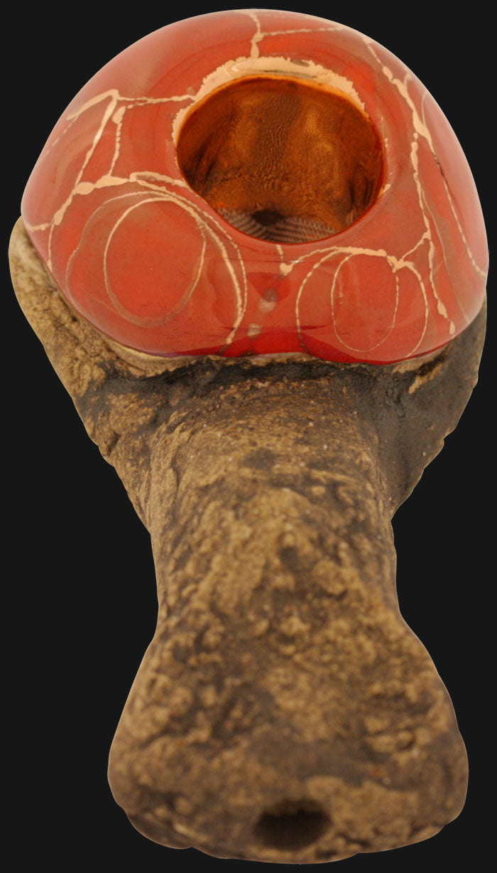 Celebration Pipes - Panama Red Lavastone Ceramic Hand Pipe