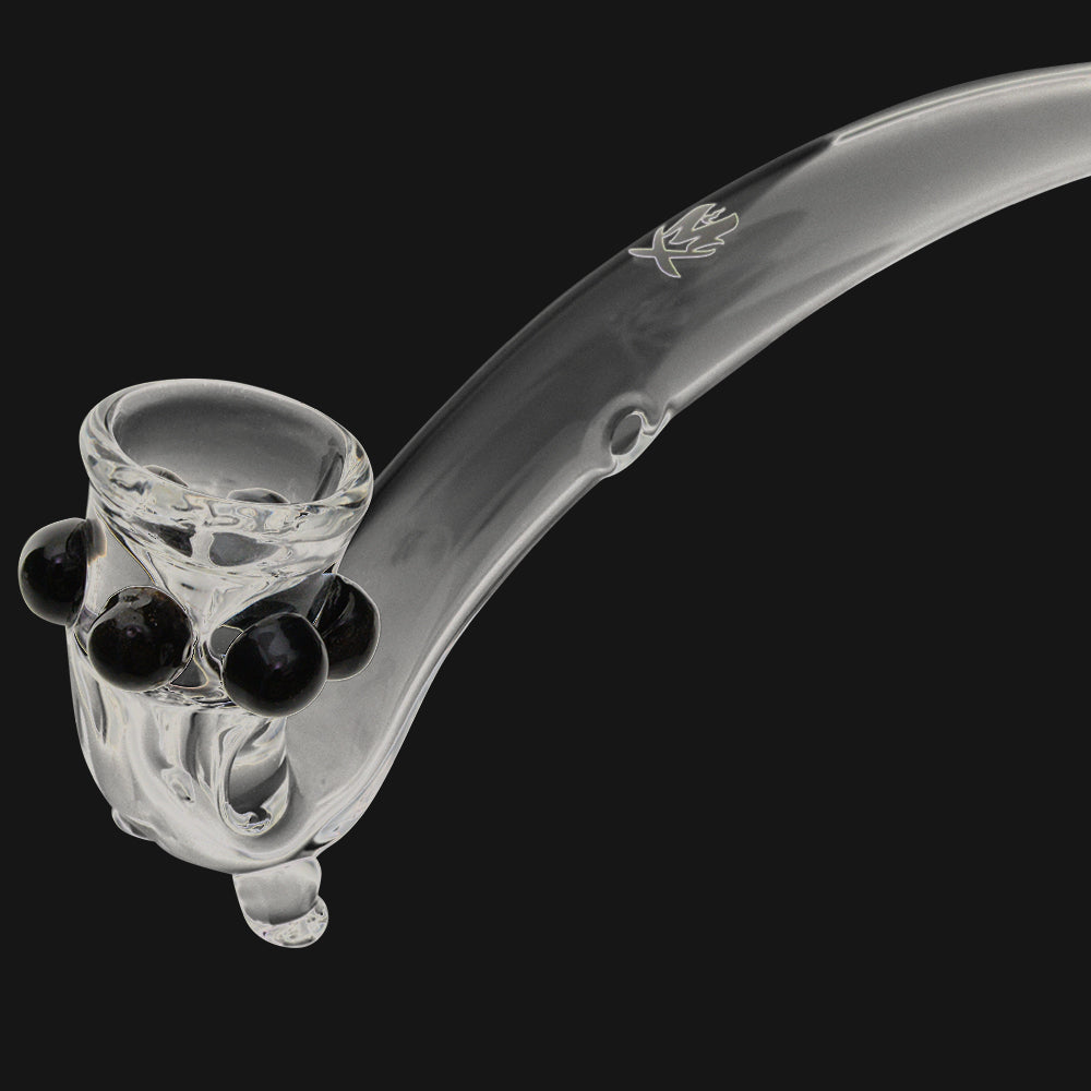 Mathematix Glass - Black Marbles 8 Inch Gandalf Glass Pipe