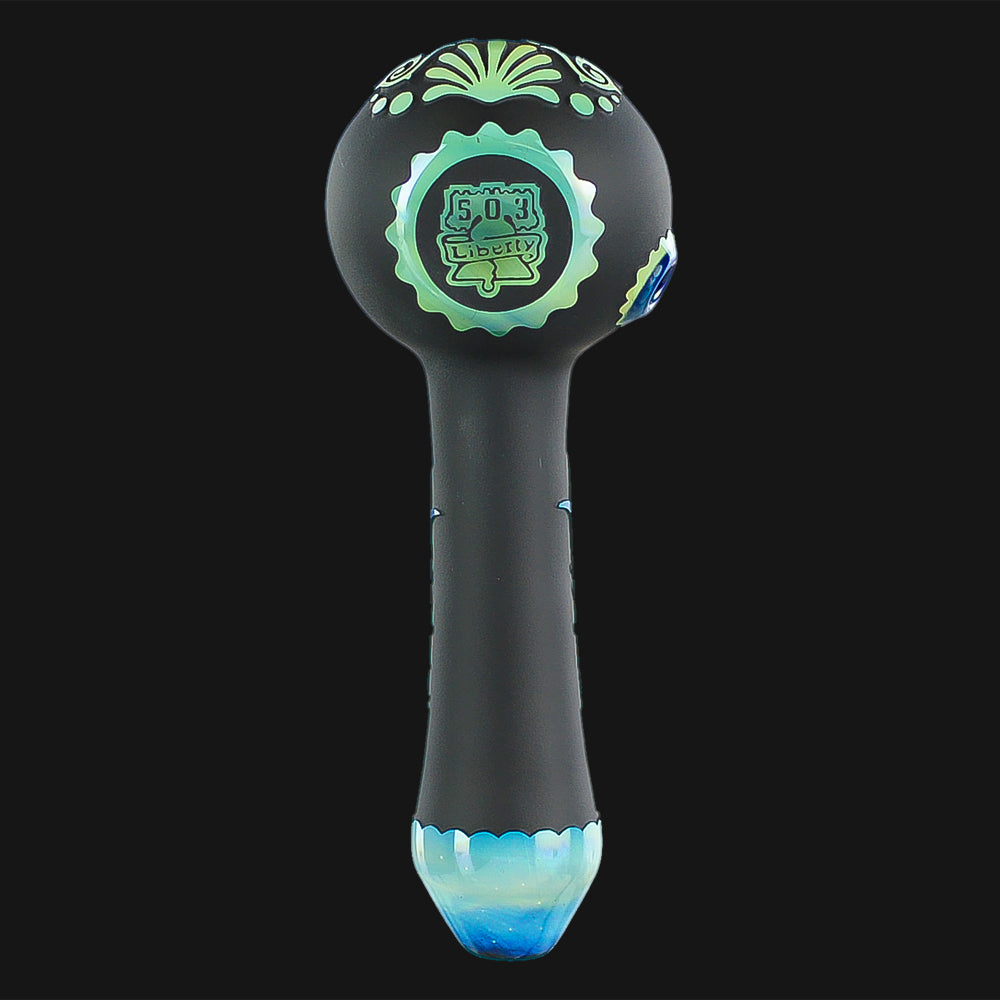 Liberty 503 Glass - Nightdream Sandblasted Fumed Spoon Pipe
