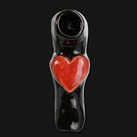 Thumbnail for JM Ceramics - RED HEART 3-Inch Ceramic Hand Pipe