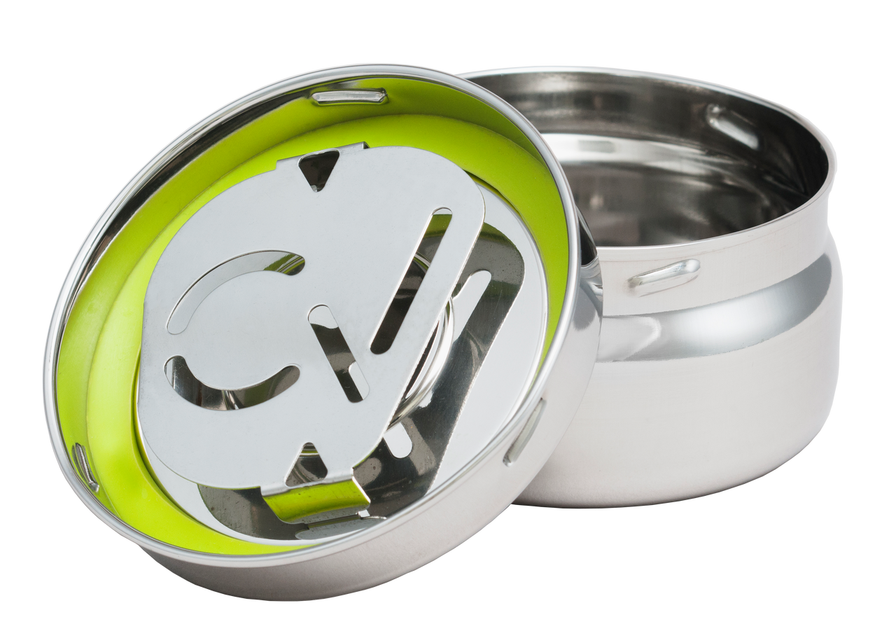 CVault - Small 1/2 OZ. Airtight Stainless Steel Storage Container inside.