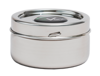 Thumbnail for CVault - Small 1/2 OZ. Airtight Stainless Steel Storage Container  closed lid.