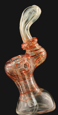 Thumbnail for Crush Glass - Clear Fumed 8-Inch Glass Sherlock Bubbler