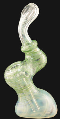 Thumbnail for Crush Glass - Clear Fumed 8-Inch Glass Sherlock Bubbler